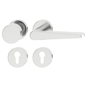 Door handle set, Aluminium, Startec, PDH5233, rose/escutcheon