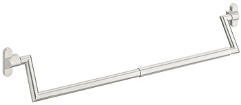 Panic push bar, Hewi, G-shape, telescopic, Inactive leaf, With standard transmission, stainless steel