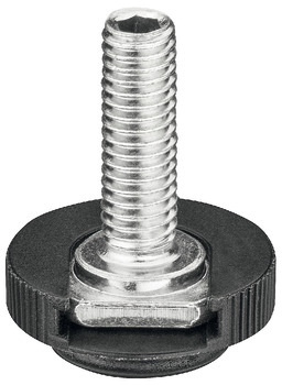 Base element, For height compensation, round, with threaded bolt