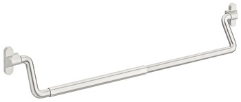 Panic push bar, Hewi, U-shape, telescopic, Active leaf, With standard transmission, stainless steel