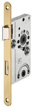 Mortise lock, for hinged doors, Startec, grade 2, bathroom/WC, backset 55 mm