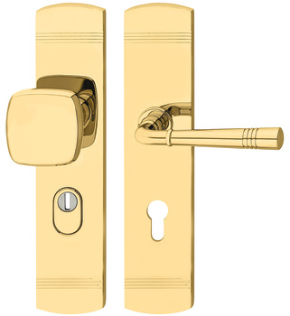 Security door handle, Brass, Startec, Sdh 2134-E Impact Resistance Category 1