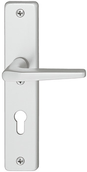 Security door handles, Aluminium, A91.12 SB2-LS, long backplate