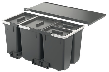 Häfele waste separation system, 
four compartment waste bin, Häfele
