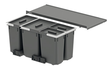 Häfele waste separation system, four compartment waste bin, Häfele