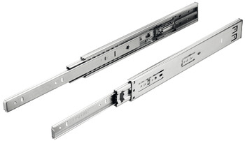 Ball bearing runners, Häfele Matrix Runner BB A, full extension, load bearing capacity up to 30 kg, steel, side mounted