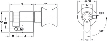 Medio cilindro con pomo, Startec, sistema de cierre Combi-System
