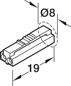 Sensor de puerta, Perfil Häfele Loox5 2194 12 V