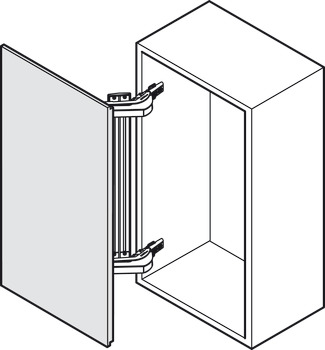 Perfil transversal para montaje de puertas batientes, para Swingfront 17 FB, para puertas de madera