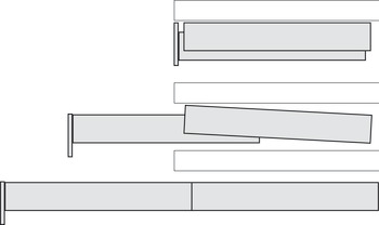 Accesorio de extensión de la mesa, Kesseböhmer Topflex, con frontal fijo