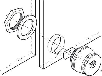 Cilindro de presión de la puerta de cristal, con cilindro de pasador, para puertas corredizas de cristal, perfil estándar personalizado
