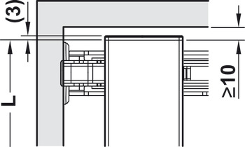 Perfil transversal para montaje de puertas batientes, para Swingfront 17 FB, para puertas de madera