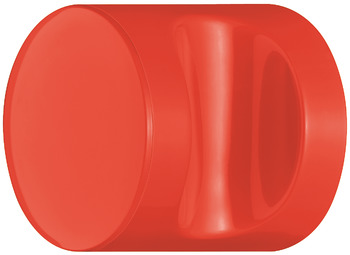 Botón de mueble, de poliamida, diámetro 32 mm, con jaladera embutida, cilíndrica
