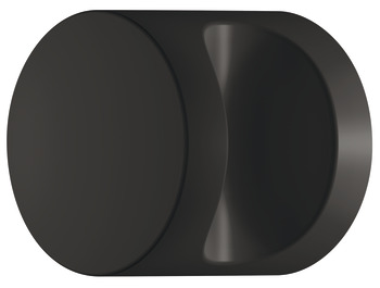 Botón de mueble, de poliamida, diámetro 32 mm, con jaladera embutida, cilíndrica