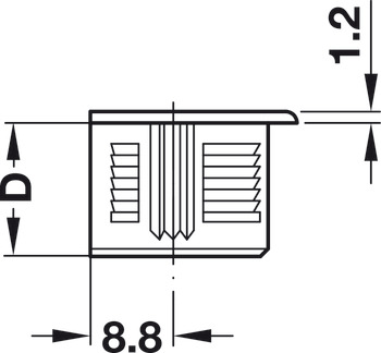 goujon d'assemblage, S20, système Rafix 20, pour Ø trou de perçage 3 mm