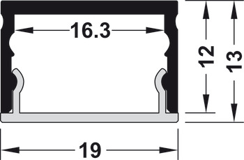 profil design à monter en applique, Profilé 4106 pour bandes LED 10 mm