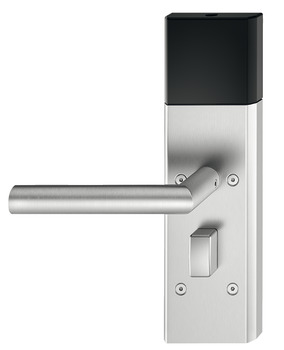 Garniture de terminal de porte, Häfele Dialock DT 700 avec interface Bluetooth SPK ouverte, pour portes intérieures / de chambres d'hôtes, avec bouton tournant