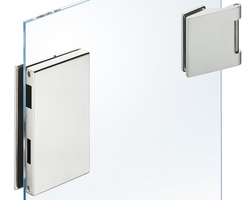 Conjunto de fixação de contra-caixa para portas de vidro, GHP 203, Startec, com dobradiças de 3 peças