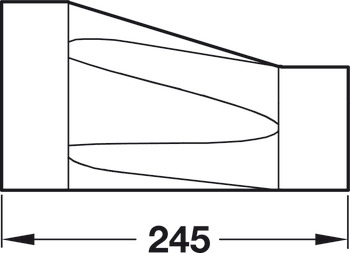 Curva para tubo plano de extrator Ⓒ, Sistema de conduta plana 125 soft, comprida