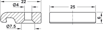 Placa de estabilização do painel frontal, Estabilizador do painel frontal, Häfele Matrix Box P