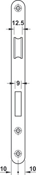 Fechadura de encaixe com trinco, para portas com dobradiças, Startec, classe 3, cilindro, entrada de 55 mm