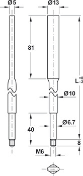 Barras de trinco de transmissão – Barras de trinco de transmissão, aço, BMH, 1104
