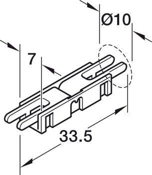 Ligador de clipe, Para fita LED Häfele Loox5 5 Mm 2-Pin (Monocrome ou Multi-White tecnologia de 2 fios)