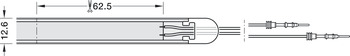 Fita LED com encapsulamento PUR, LED 1159, 24 V, 2 pinos (monocromático), 10 W/m, IP67