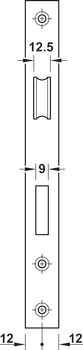 Fechadura de encaixe com trinco, para portas com dobradiças, Startec, classe 3, cilindro, entrada de 55 mm