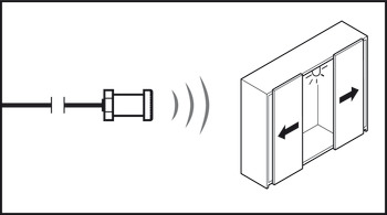 Interruptor de sensor para porta, Comutação ligar/desligar, porta aberta = luz acesa / porta fechada= luz apagada, 230 V