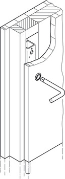 fechadura de vareta giratória, Hawa Doorfix
