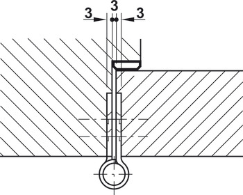 Dobradiça de fiel, dimensão 127 mm, peso de porta ≤80 kg