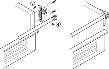 Conjunto de varetas laterais, Para sistema de laterais de gaveta de parede simples, Häfele Matrix Box Single A