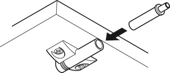 Placa adaptadora em forma de cruz, para mecanismos com amortecedor, com ajuda de posicionamento