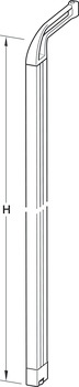 conjunto, Häfele Versatile, com perfil fechado de 1 lado, montagem em L com ligador de canto de design