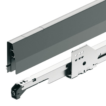 Conjunto de extensão, Häfele Matrix Box P50, com suporte de painel, altura da lateral de gaveta 92 mm, capacidade de carga 50 kg