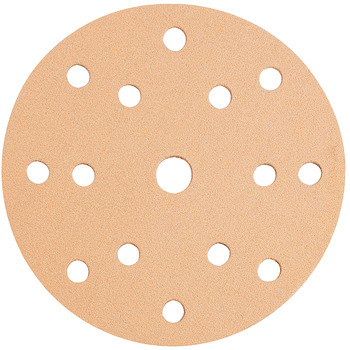 Discos abrasivos, Mirka Gold, Ø 150 mm, com velcro, para madeira/materiais em madeira e vernizes