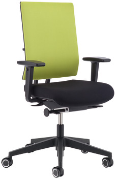 Cadeira de escritório, O4003, assento acolchoado e encosto almofadado: Cobertura em tecido