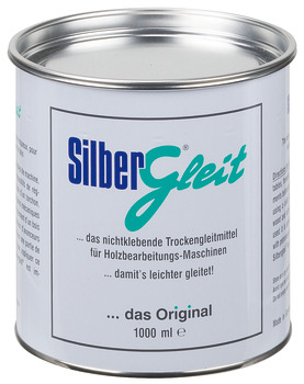 Agente lubrificante seco, Silbergleit<sup>®</sup>; evita a colagem/formação de resina em batentes, mesas de máquinas, etc.