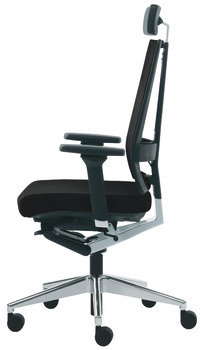 Cadeira de escritório, O4007, assento acolchoado e encosto almofadado: Cobertura em tecido