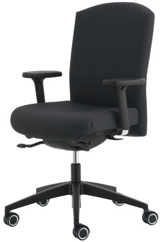 Cadeira de escritório, O4002, assento acolchoado e encosto almofadado: Cobertura em tecido