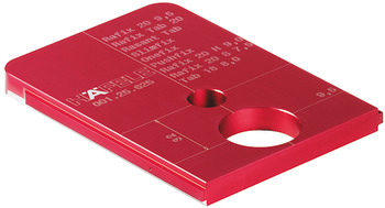 Guia de furação, Häfele Red Jig, para ligadores e furação em série
