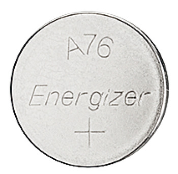 Pilha tipo botão, Alcalina de manganês, 1,5 V, 76 A