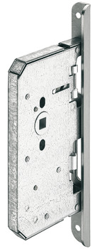 Fechadura de encaixe com barra de trinco de transmissão, aço inox/aço, BMH, 1130