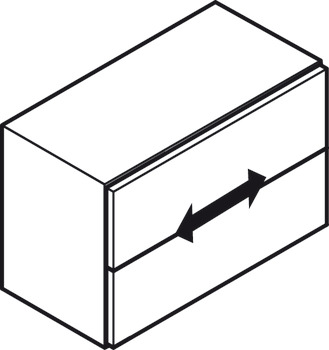 Ferragem elevatória de suspensão, E-Senso, para portas de duas peças com divisão 1:1