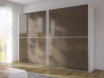 Set för dörrar med aluminiumram, för Häfele Slido F-Flush51 60A, set med aluminiumram, handtagsprofil, steg och monteringsmaterial