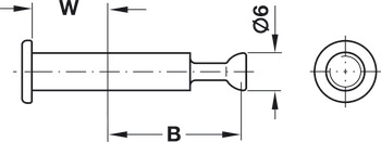 Ändkappebultar, System Häfele Minifix<sup>®</sup>, bultborrhål 8 mm