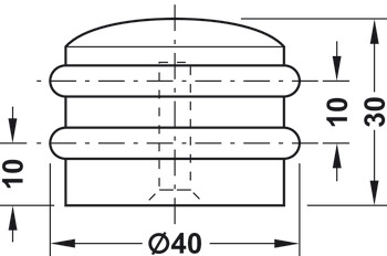 golvmonterad dörrbuffert, 453/040, för skruvmontering, Jatec
