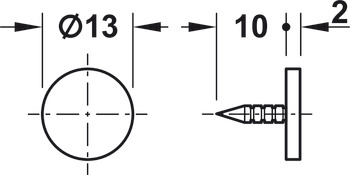 magnetlås, Vidhäftningsstyrka 3,0–4,0 kg, för skruvmontering, rund