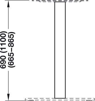 Bordsben, Höjd 690–1100 mm